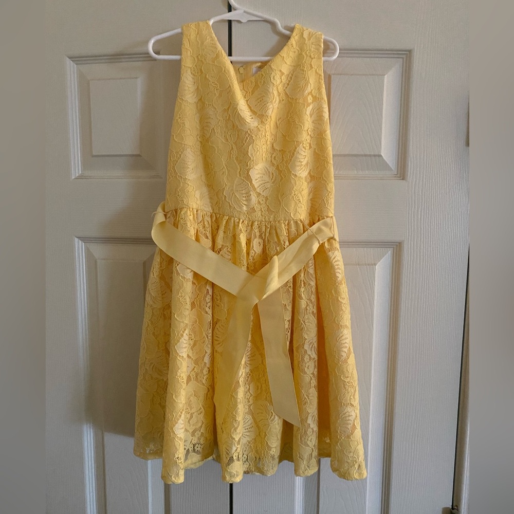 Place Yellow Lace Kids Dress